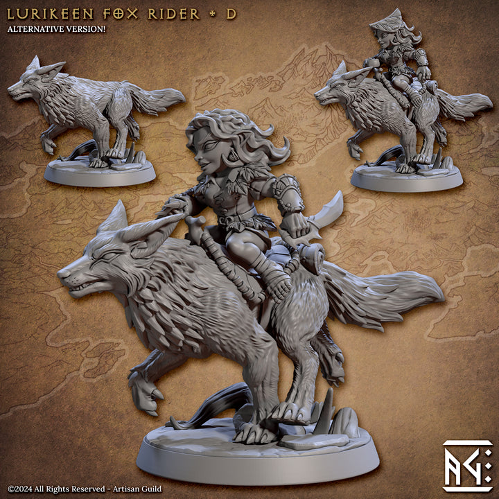 Mystic Deeproot Lurikeen Rider | Medium | Artisan Guild | D&D DnD Pathfinder Miniature