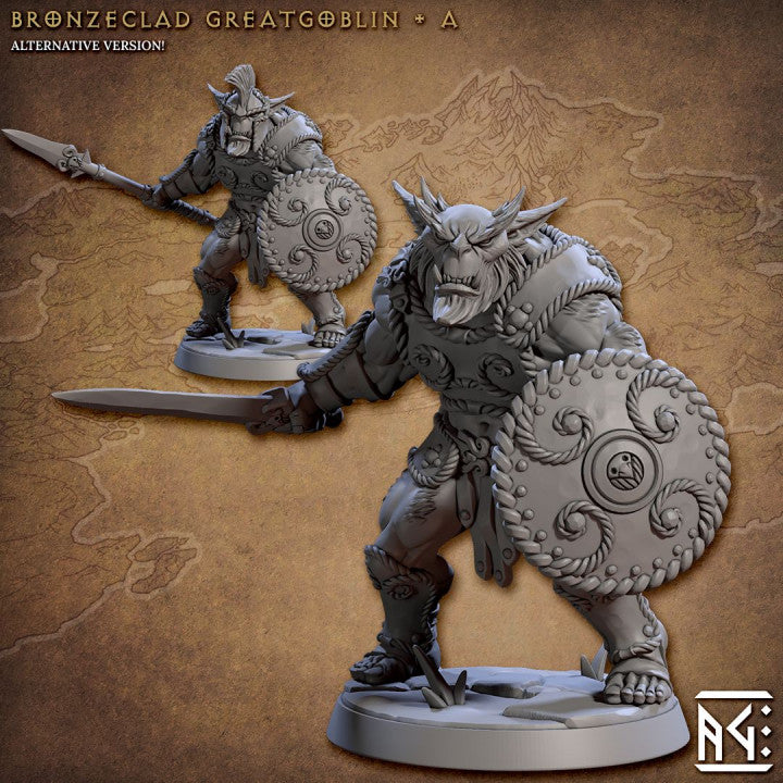 Bronzeclad Goblin Warrior Mini | Large | Artisan Guild | D&D DnD Pathfinder Miniature