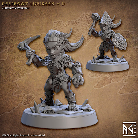 Forest Rogue Dual Weapons Lurikeen | Medium | Artisan Guild | D&D DnD Pathfinder Miniature