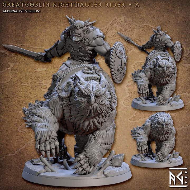 Greatgoblin Owlbear Rider Monstrosity Goblin | Large | Artisan Guild | D&D DnD Pathfinder Miniature
