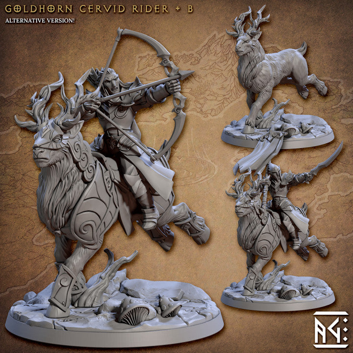 Elf Ranger Noble Cavalry Rider | Large | Artisan Guild | D&D DnD Pathfinder Miniature