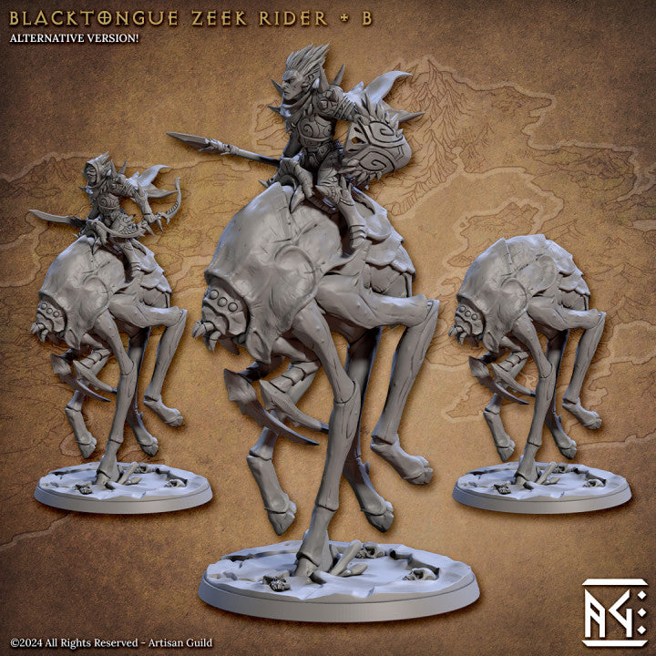 Blacktongue Assassin Mounted Rogue | Large | Artisan Guild | D&D DnD Pathfinder Miniature