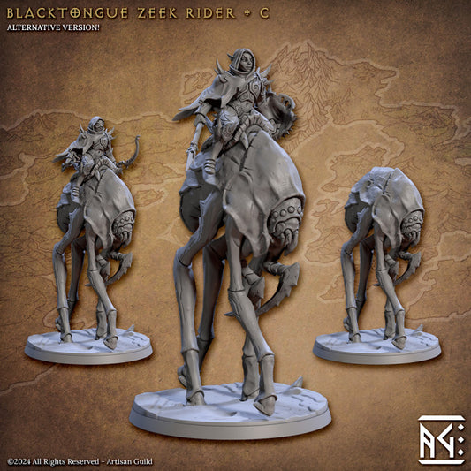 Blacktongue Zeek Rider Mounted Beast | Large | Artisan Guild | D&D DnD Pathfinder Miniature