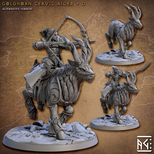 Elf Ranger Beasts Cavalry | Large | Artisan Guild | D&D DnD Pathfinder Miniature