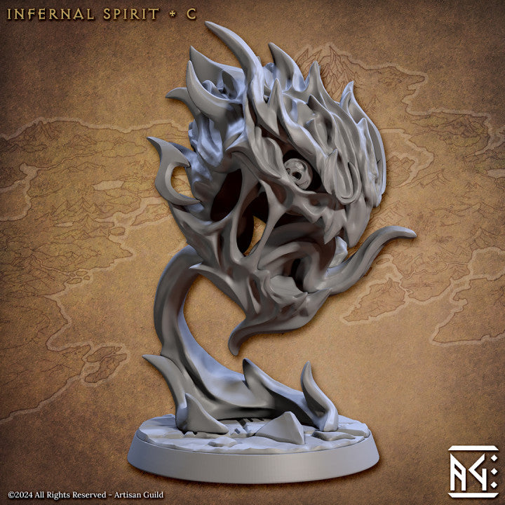 Infernal Spirit Fire Elemental Fiends | Medium | Artisan Guild | D&D DnD Pathfinder Miniature