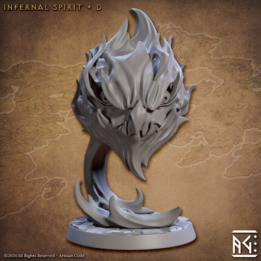 Infernal Fire Elemental Spirit | Medium | Artisan Guild | D&D DnD Pathfinder Miniature