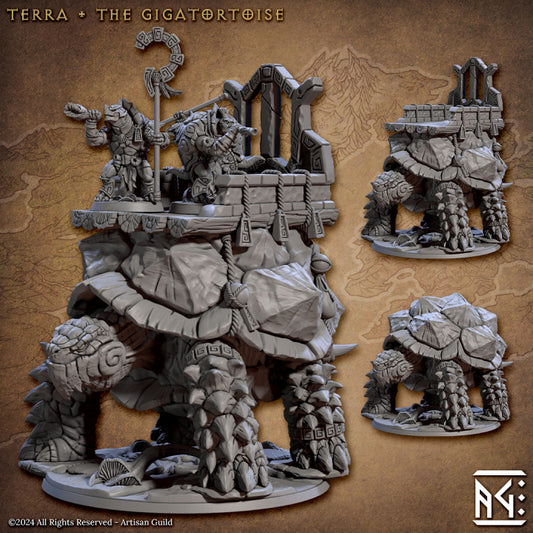 Terra – The Gigatortoise - Mounted (100mm Base)
