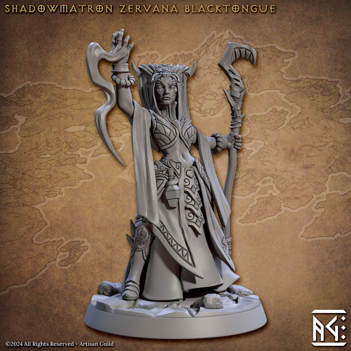 Elf Sorceress Necromancer Monsters | Medium | Artisan Guild | D&D DnD Pathfinder Miniature