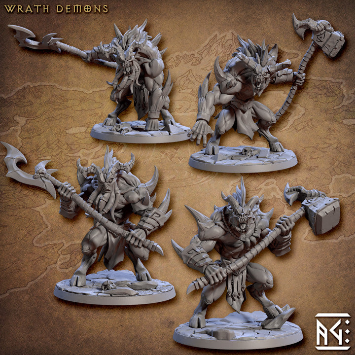 Wrath Demon Guardian Fiends | Large | Artisan Guild | D&D DnD Pathfinder Miniature
