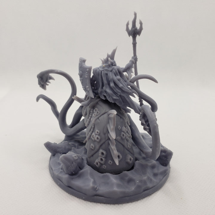 Death-Tide Jurakin King on Tide-Tyrant Miniature | Dungeons and Dragons Aquatic Monster | DnD Pathfinder Tabletop Mini