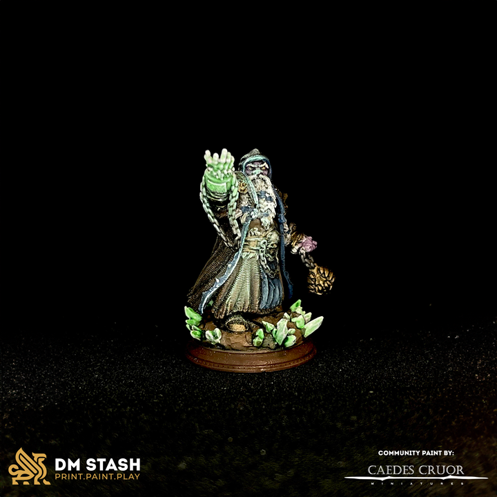 Dark Dwarf Rune Sorcerer Magic | Medium | DM Stash | D&D DnD Pathfinder Miniature