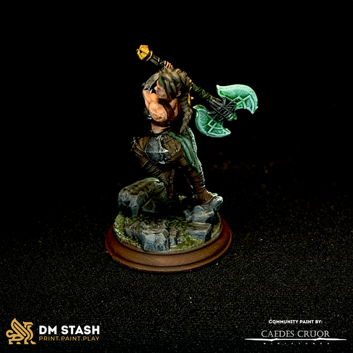 Duergar Battlerager Barbarian Mini | Medium | DM Stash | D&D DnD Pathfinder Miniature