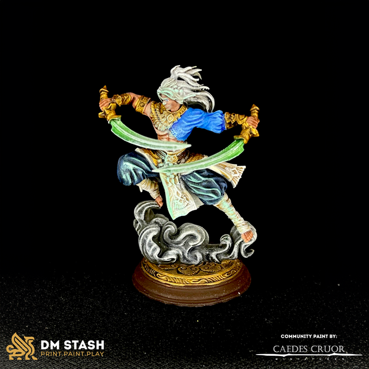 Air Genasi Sword Dancer Fighter | Medium | DM Stash | D&D DnD Pathfinder Miniature