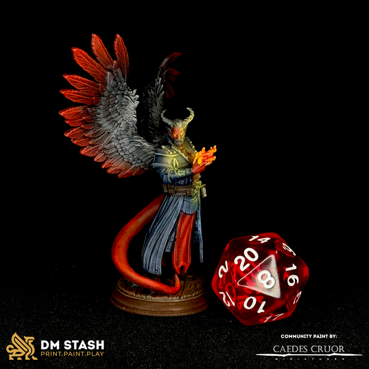 Tiefling Sorcerer Wings Casting | Medium | DM Stash | D&D DnD Pathfinder Miniature