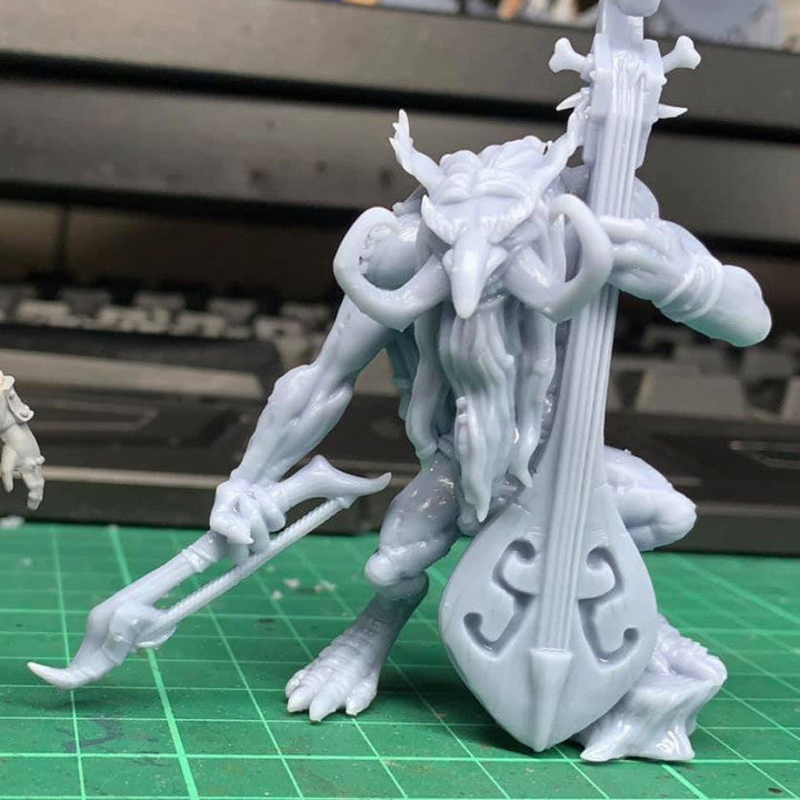 Troll Bard Musician Warrior Miniature | Large | Artisan Guild | D&D DnD Pathfinder Miniature