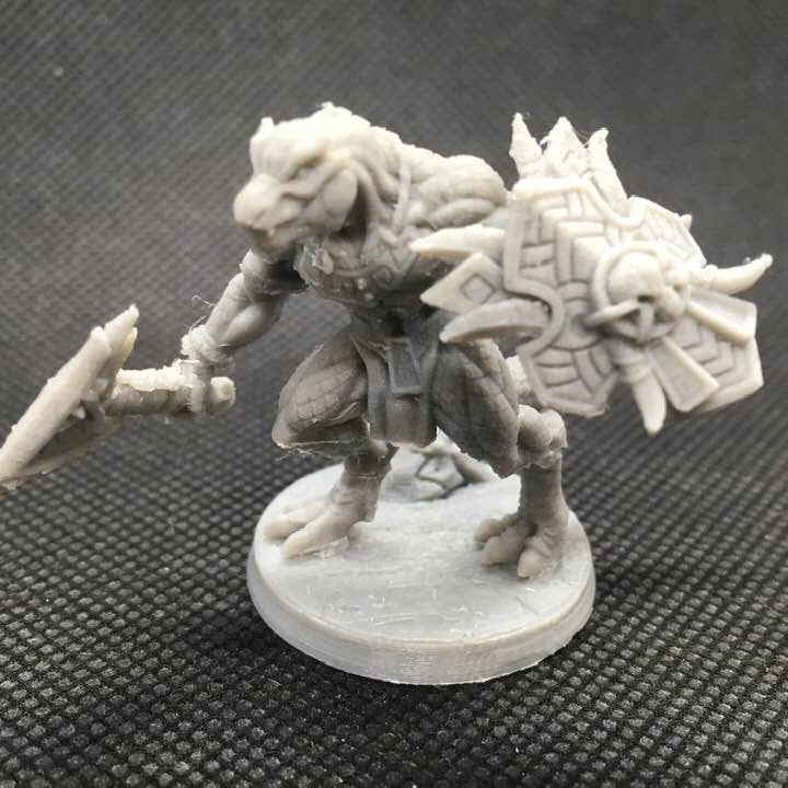 Lézard Gueule-d'Or - Archer (socle 25 mm)