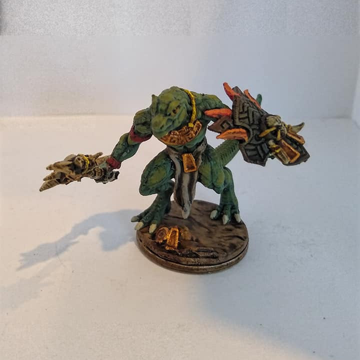 Lézard Gueule-d'Or - Garde (socle de 25 mm)