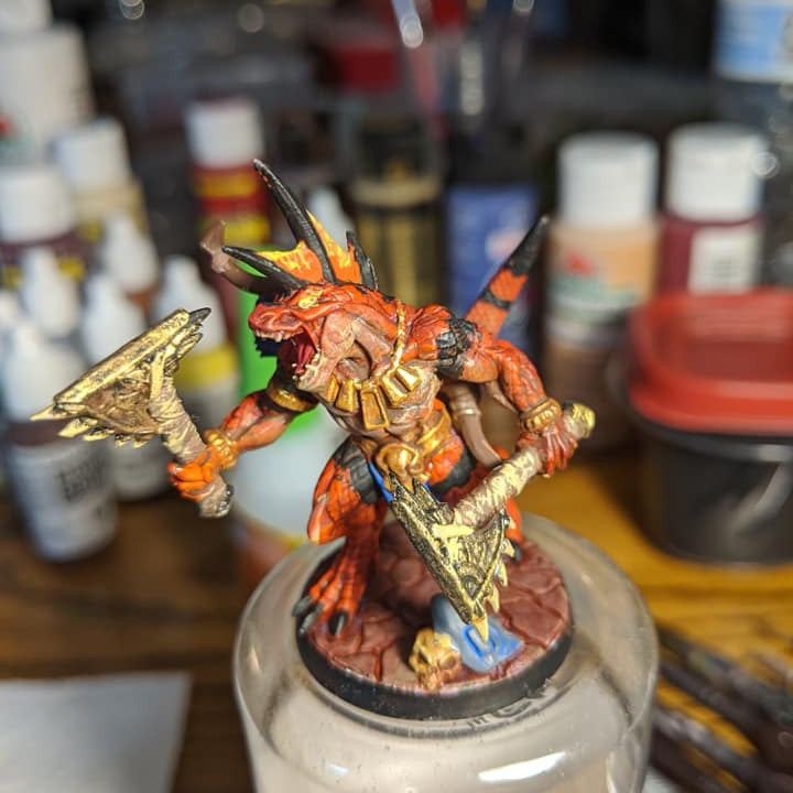 Lézard Gueule-d'Or - Archer (socle 25 mm)