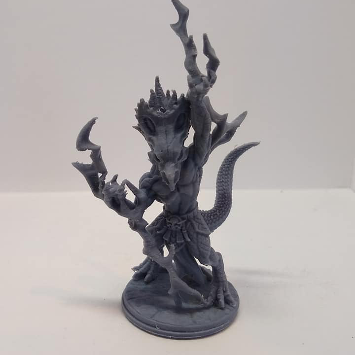 Lizardfolk Shaman Sorcerer Spellcaster | Medium | Artisan Guild | D&D DnD Pathfinder Miniature