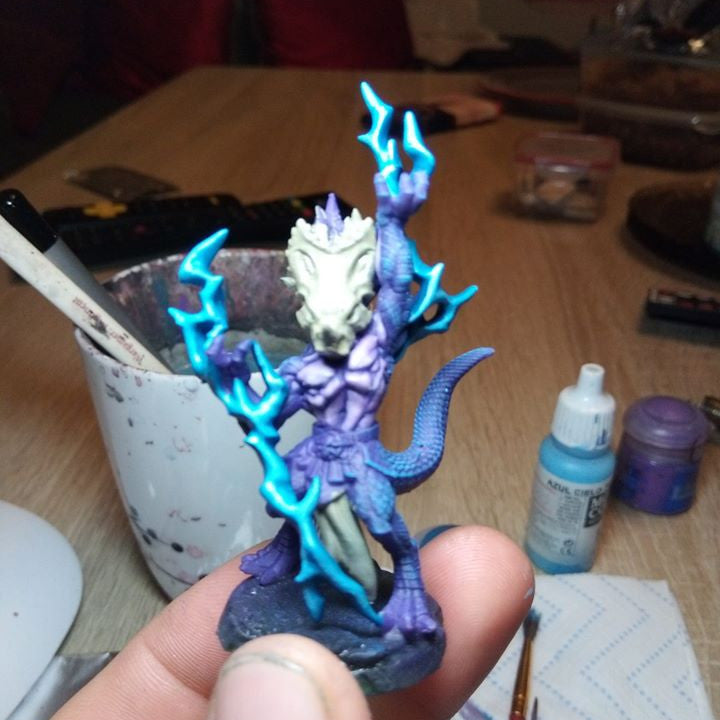 Lizardfolk Shaman Sorcerer Spellcaster | Medium | Artisan Guild | D&D DnD Pathfinder Miniature