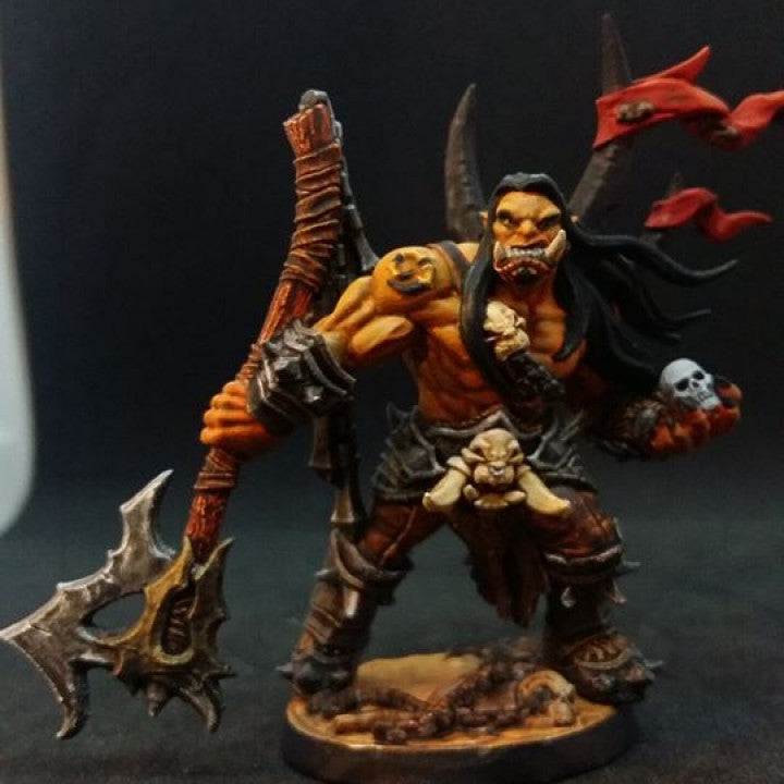 Orc Barbarian Axe Warrior | Medium | Artisan Guild | D&D DnD Pathfinder Miniature