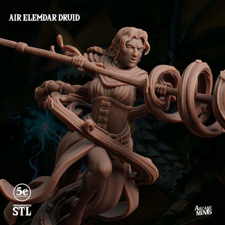 Air Elemdar Druid - Casting (25mm Base)