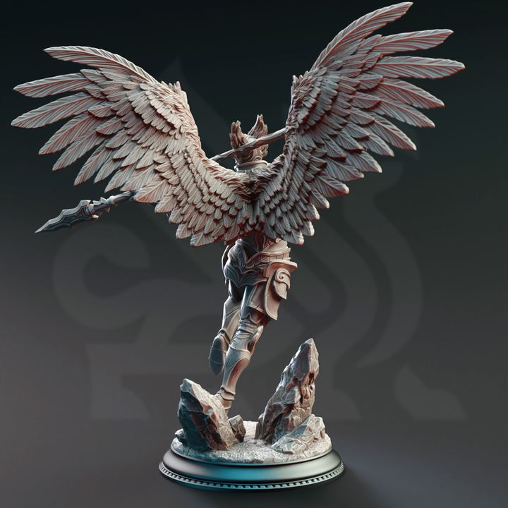 Angelic Warrior Celestial Knight Spear | Medium | DM Stash | D&D DnD Pathfinder Miniature