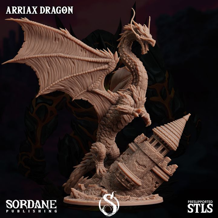 Arriax Dragon - Majestic (100mm Base)