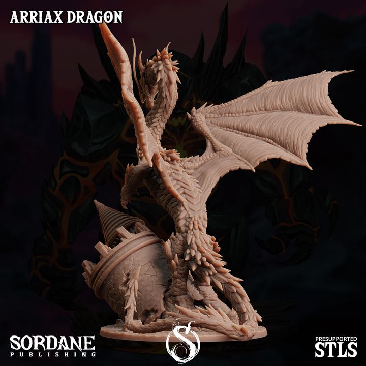 Arriax Dragon - Majestic (100mm Base)