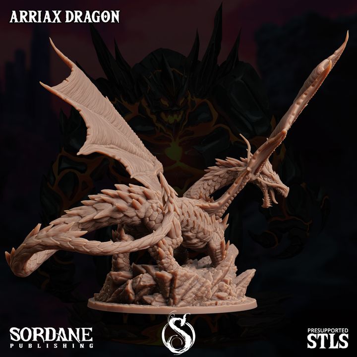 Arriax Dragon - Majestic (100mm Base)