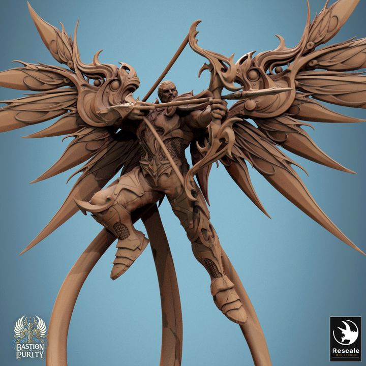 Celestial Archer Wings Bow | Large | Rescale Miniatures | D&D DnD Pathfinder Miniature