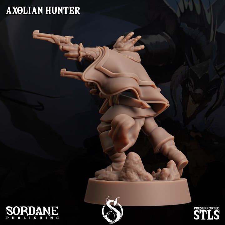 Axolian Reptilian Hunter Ranger Scout | Medium | Sordane Publishing | D&D DnD Pathfinder Miniature