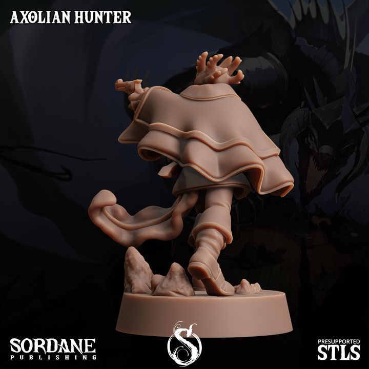 Axolian Reptilian Hunter Ranger Scout | Medium | Sordane Publishing | D&D DnD Pathfinder Miniature