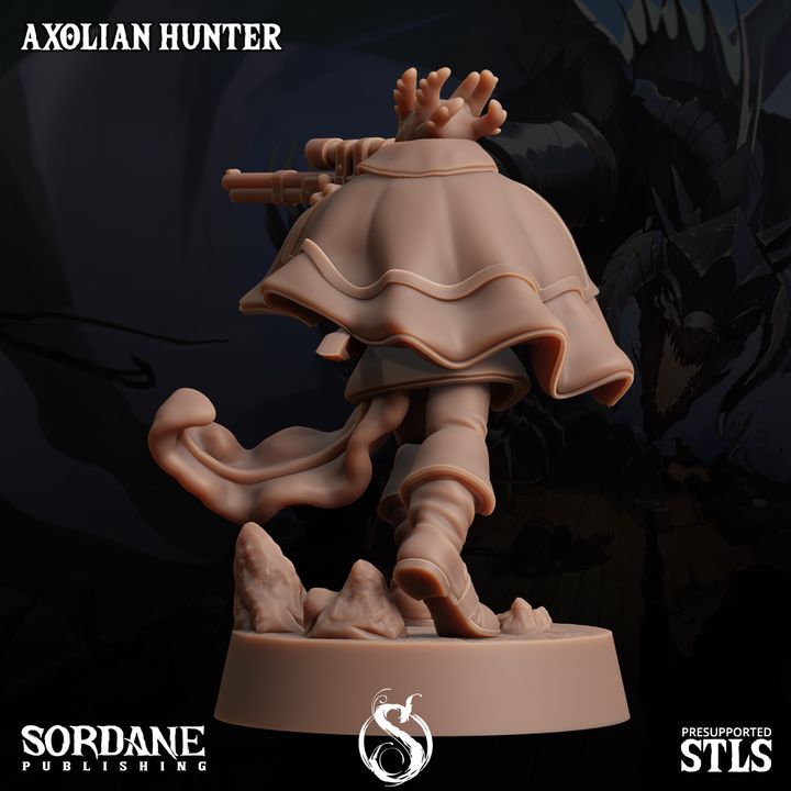 Axolian Reptilian Hunter Ranger Scout | Medium | Sordane Publishing | D&D DnD Pathfinder Miniature