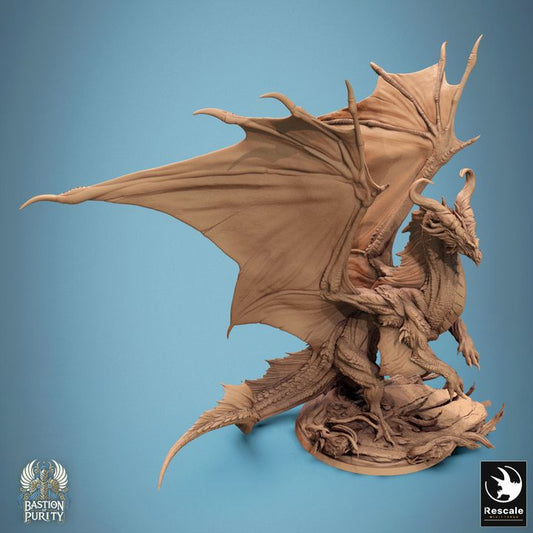 Legendary Metallic Dragon Gargantuan | Gargantuan | Rescale Miniatures | D&D DnD Pathfinder Miniature