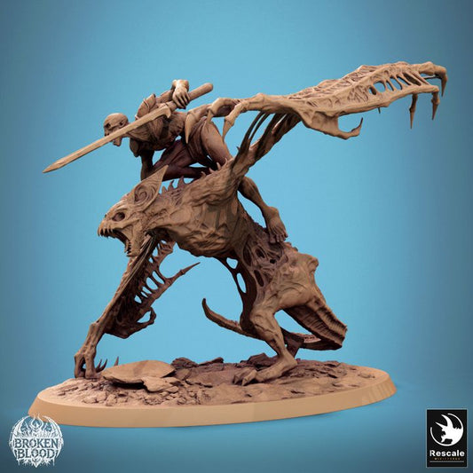 Dabeath Bat Attack - Mounted (75mm x 42 Base)