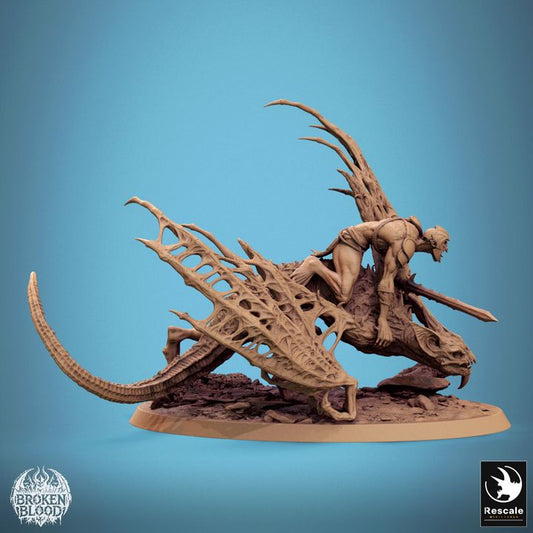Dabeath Bat - Mounted (75mm x 42 Base)