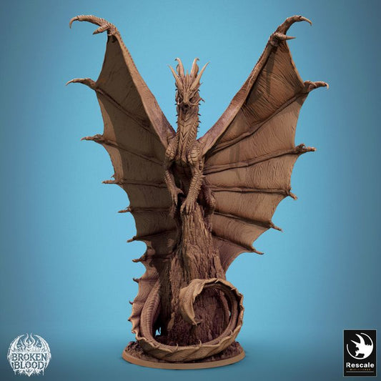 Legendary Metallic Gold Dragon - Prestige (100mm Base)
