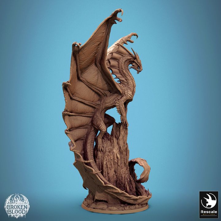 Legendary Metallic Gold Dragon - Prestige (100mm Base)