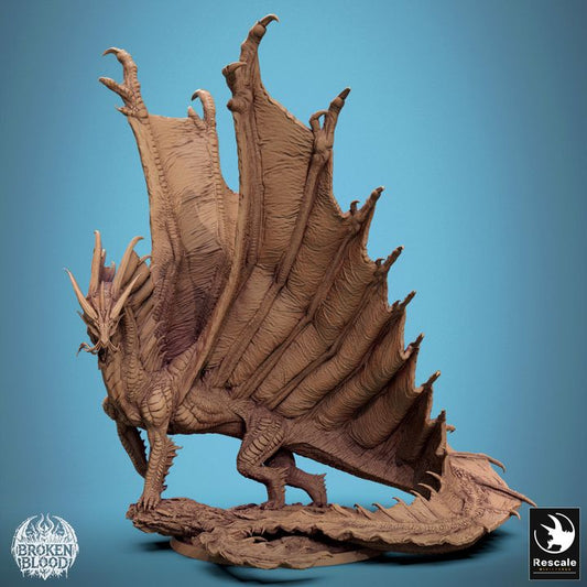 Legendary Metallic Gold Dragon - Walk (100mm Base)