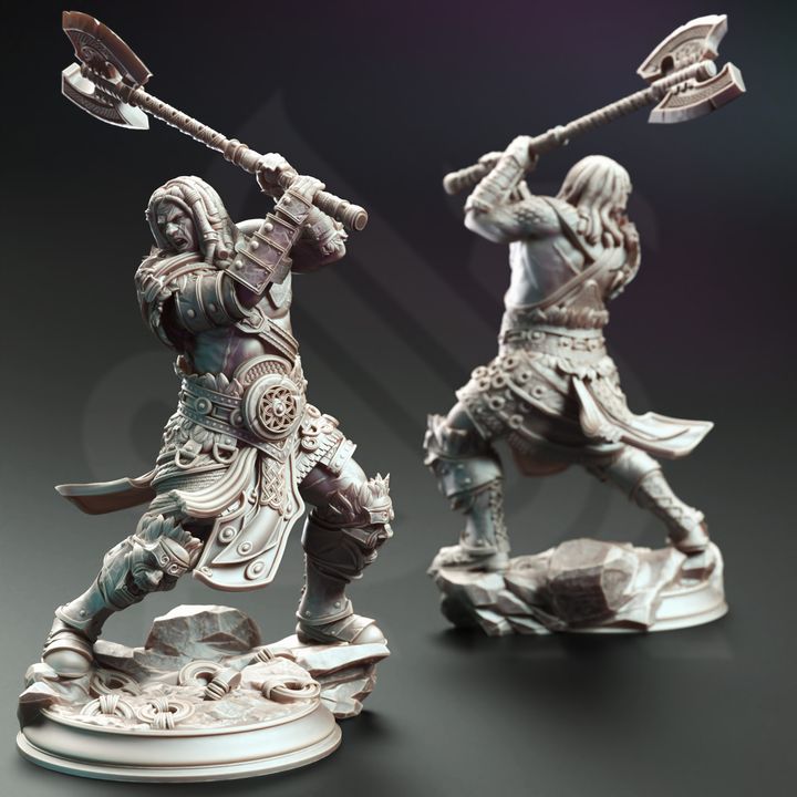 Goliath Barbarian Warrior Miniature | Medium | DM Stash | D&D DnD Pathfinder Miniature
