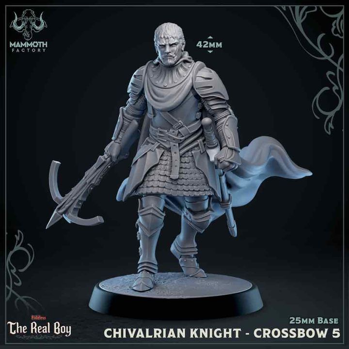 Chivalrian Knight Crossbow Fighter Human | Medium | Mammoth Factory | D&D DnD Pathfinder Miniature