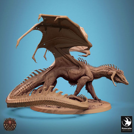 Chromatic Black Dragon - Walk (75mm Base)