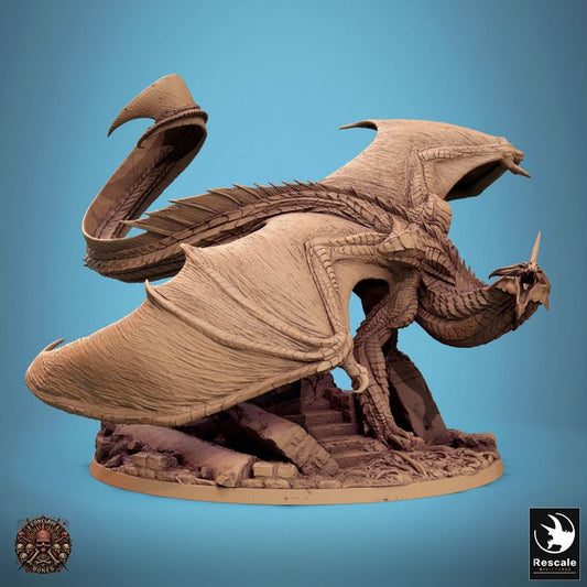 Metallic Silver Dragon - Guard (75mm Base)