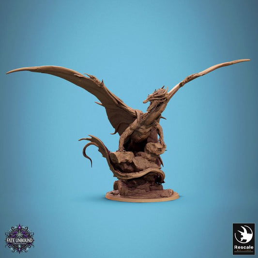 Metallic Copper Dragon - Stance (75mm Base)