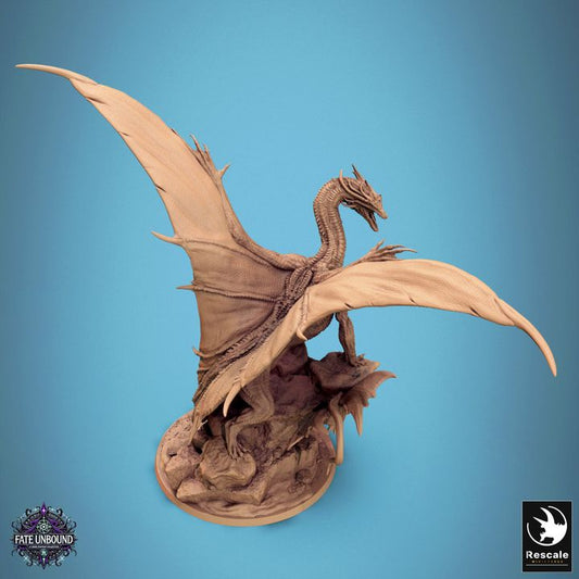 Metallic Copper Dragon - Stance (75mm Base)
