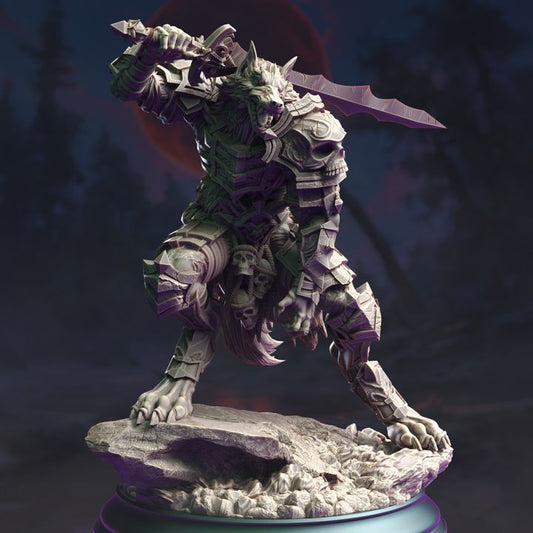 Werewolf Knight Lycanthrope Warrior Miniature | Medium | DM Stash | D&D DnD Pathfinder Miniature