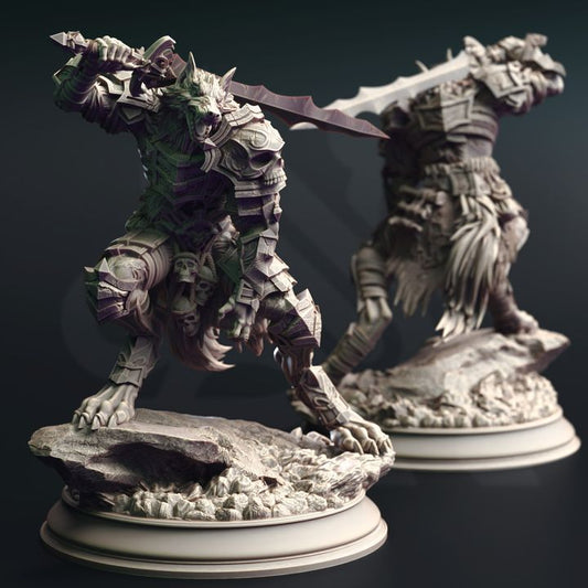Werewolf Knight Lycanthrope Warrior Miniature | Medium | DM Stash | D&D DnD Pathfinder Miniature