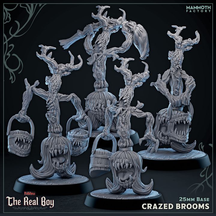 Crazed Broom Monstrosities Animated | Medium | Mammoth Factory | D&D DnD Pathfinder Miniature