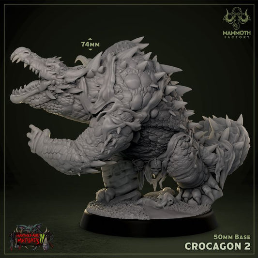 Crocodile Ogre Monstrosity Miniature | Large | Mammoth Factory | D&D DnD Pathfinder Miniature